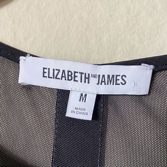 Elizabeth and James Levinson Mini Back Dress Sheer Panel Size M - Picture 9 of 9
